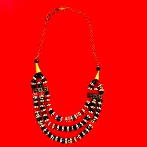 Ethnic beaded multicolor necklace